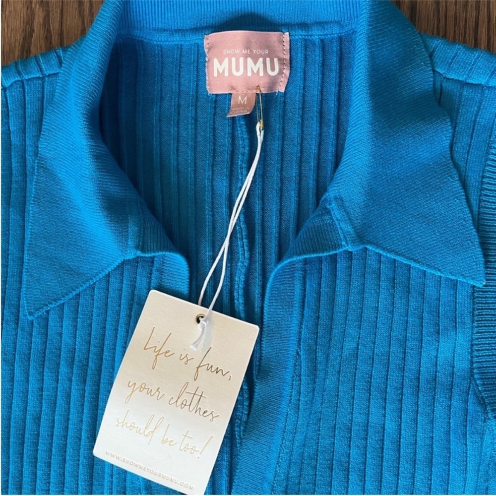 Show Me Your Mumu Blue Sleeveless Romper size medium - Picture 6 of 7